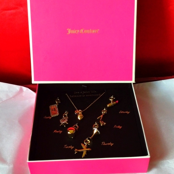 Juicy Couture 9 Crystal Stud Charm Necklace Exclusive to Storm Treasure … - Picture 4 of 17